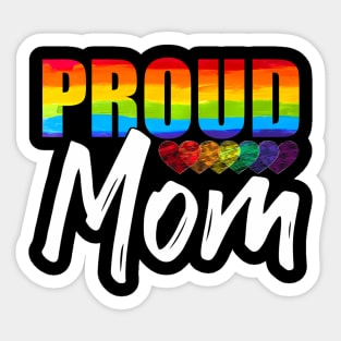 Flag Heart Queer Parent Pride Month Proud Mom LGBT Sticker